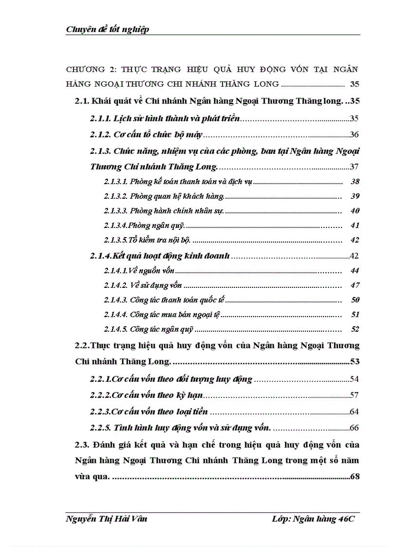 image for page Nâng cao hiệu quả huy động vốn tại Ngân hàng Ngoại Thương Chi nhánh Thăng Long