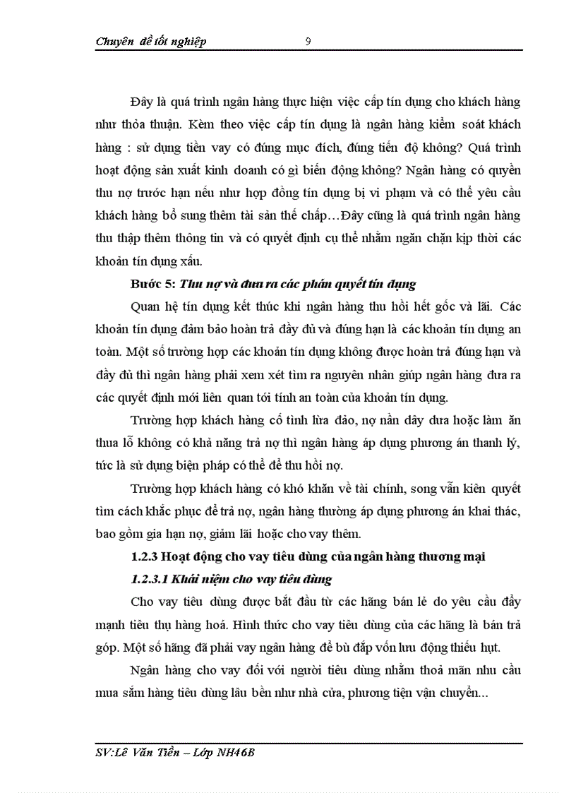 image for page Phát triển hoạt động cho vay tiêu dùng ở Chi nhánh Ngân hàng Nông nghịêp và Phát triển nông thôn Lánh Hạ