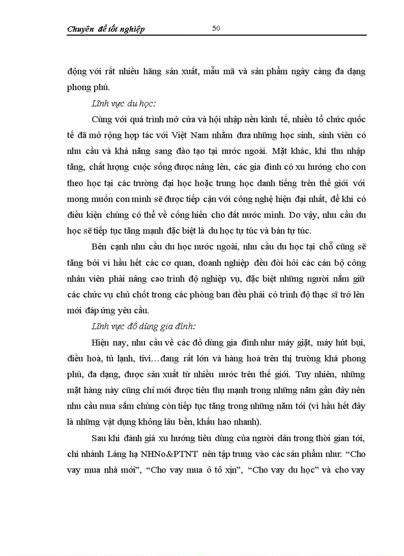 image for page Phát triển hoạt động cho vay tiêu dùng ở Chi nhánh Ngân hàng Nông nghịêp và Phát triển nông thôn Lánh Hạ