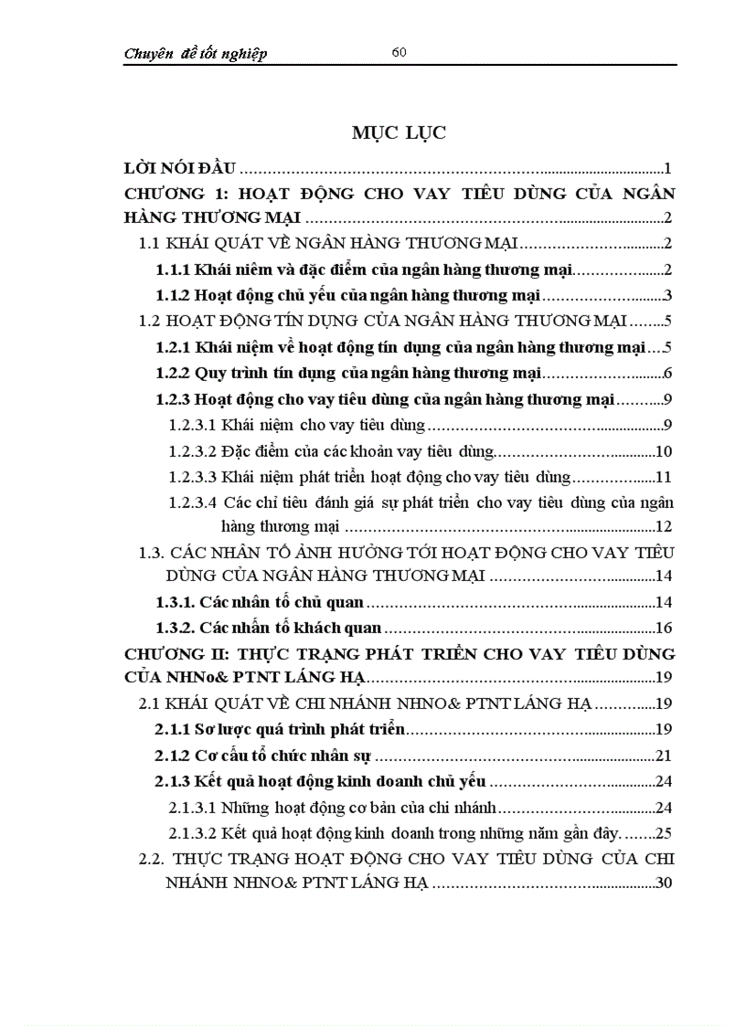 image for page Phát triển hoạt động cho vay tiêu dùng ở Chi nhánh Ngân hàng Nông nghịêp và Phát triển nông thôn Lánh Hạ