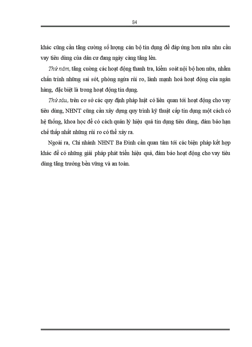 image for page Phát triển hoạt động cho vay tiêu dùng tại Chi nhánh Ngân hàng Ngoại thương Ba Đình