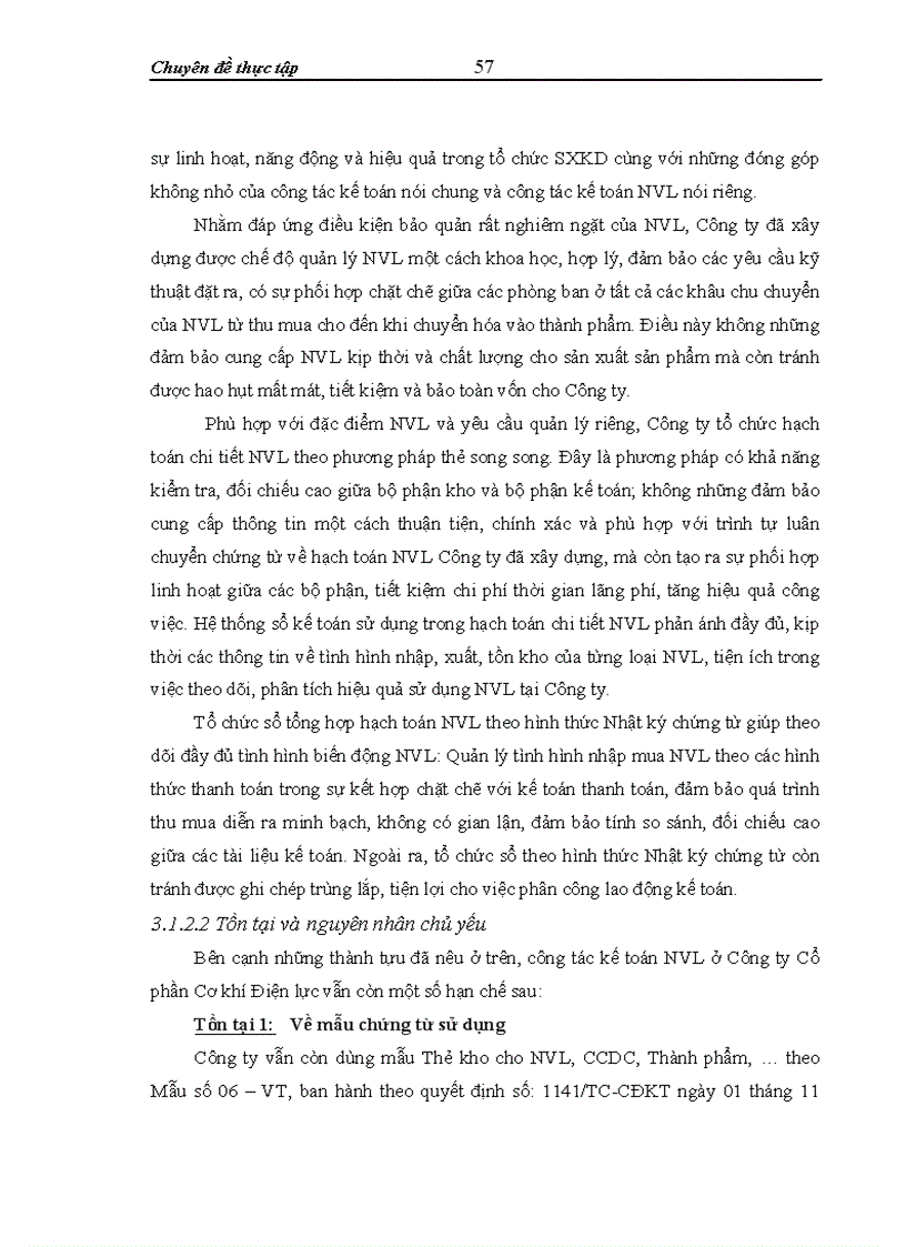 image for page Một vài đề xuất nhằm hoàn thiện công tác kế toán nguyên vật liệu tại Công ty Cổ phần cơ khí điện lực