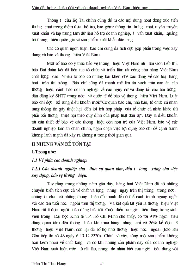 image for page Vấn đề thương hiệu đối với các doanh nghiệp Việt Nam hiện nay