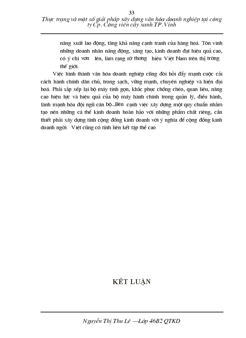 image for page Thực trạng và một số giải pháp xây dựng văn hóa doanh nghiệp trong công ty CP Công viên cây xanh TP Vinh