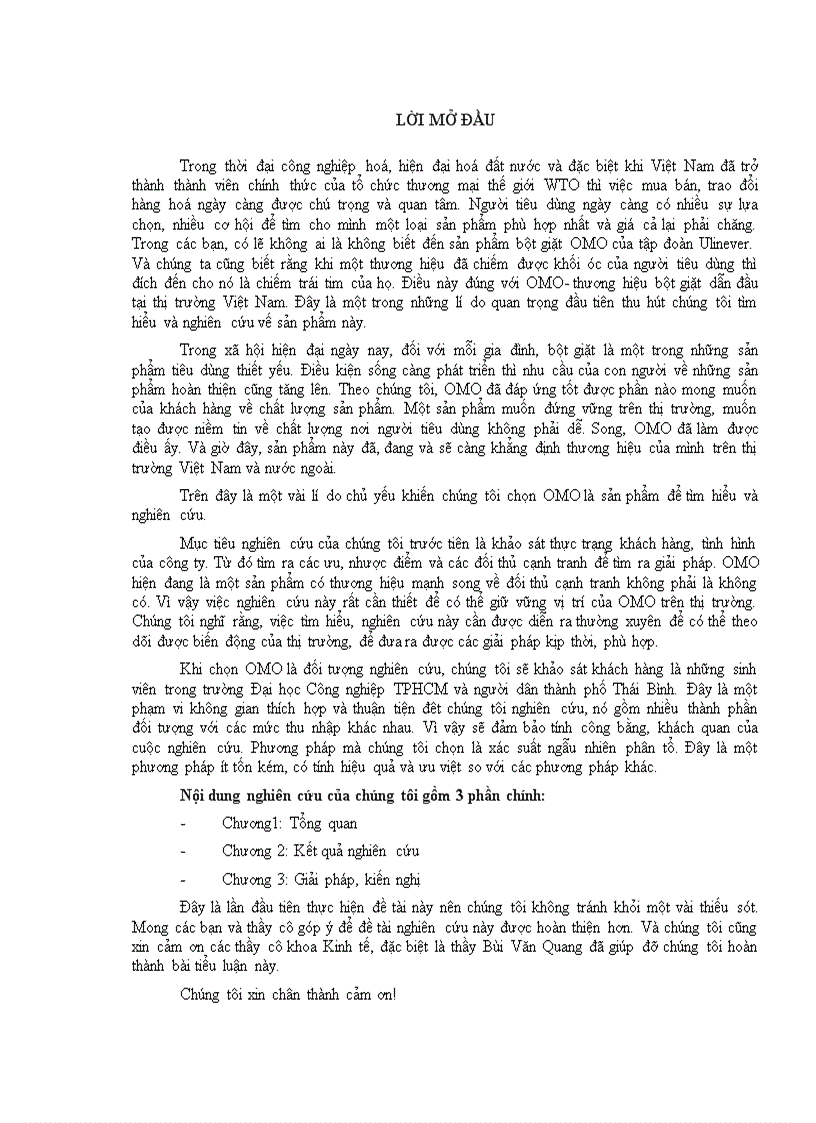 image for page Hành vi khách hang đối với sản phẩm bột giặt OMO