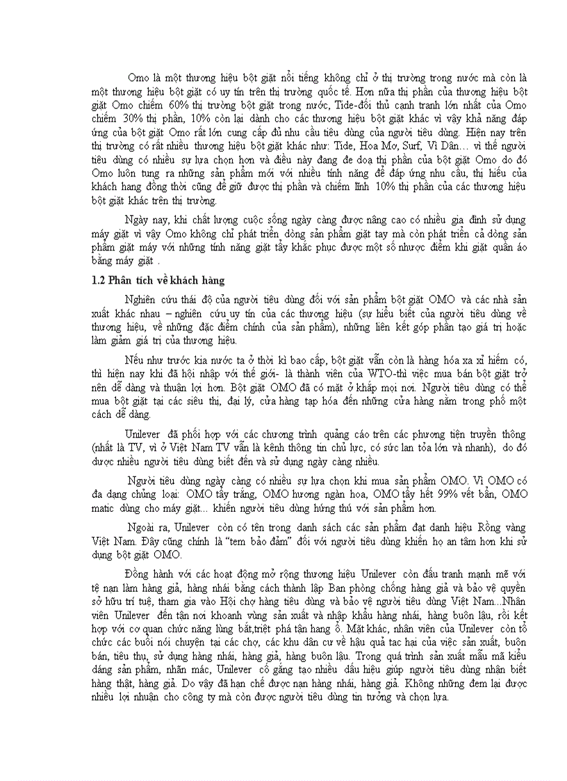 image for page Hành vi khách hang đối với sản phẩm bột giặt OMO