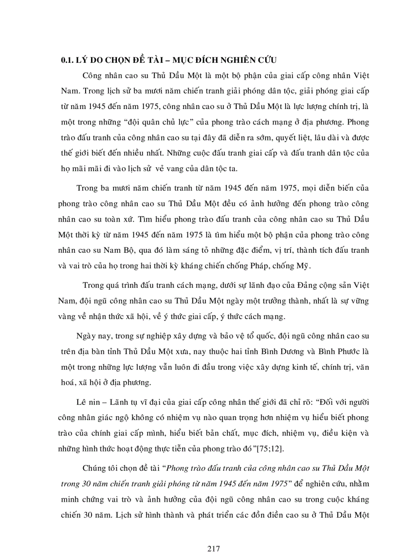 image for page Tiê n si phong trào đấu tranh của công nhân cao su thủ dầu một trong 30 năm chiến tranh giải phóng 1945 1975