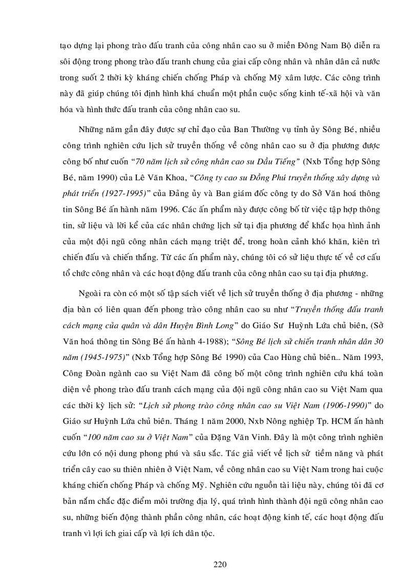 image for page Tiê n si phong trào đấu tranh của công nhân cao su thủ dầu một trong 30 năm chiến tranh giải phóng 1945 1975