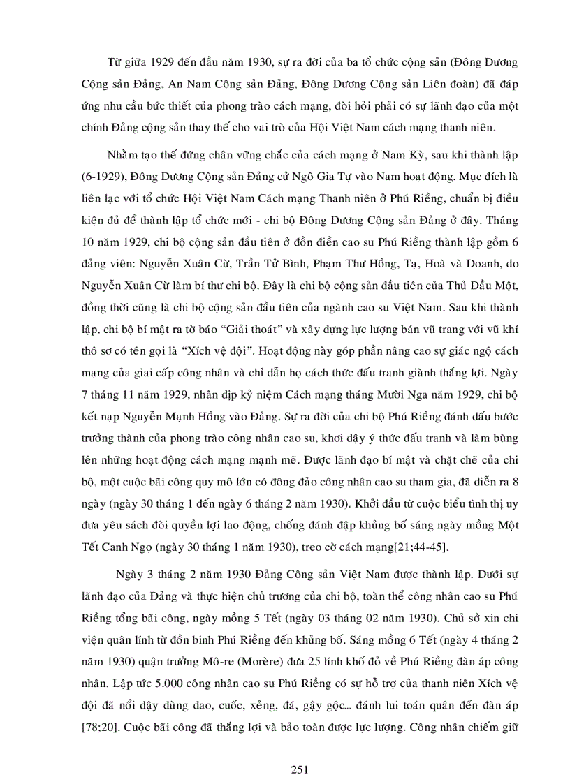 image for page Tiê n si phong trào đấu tranh của công nhân cao su thủ dầu một trong 30 năm chiến tranh giải phóng 1945 1975