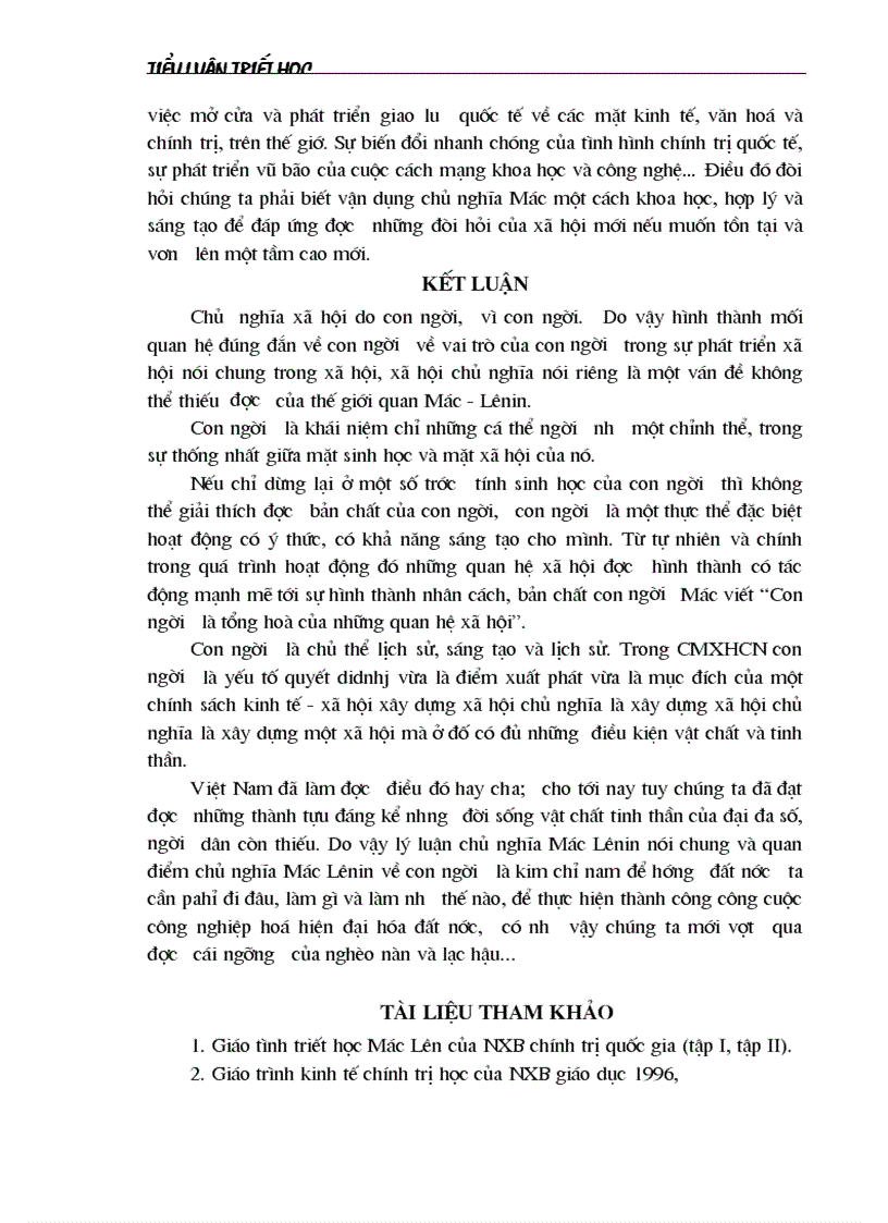 image for page Quan điểm của chủ nghĩa Mác về con người