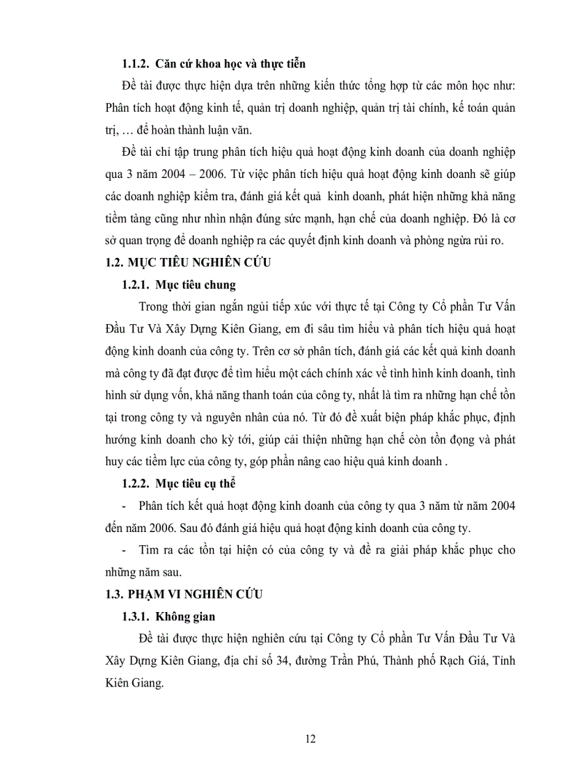 image for page Phân tích hiệu quả hoạt động kinh doanh tại công ty cổ phần tư vấn đầu tư và xây dựng Kiên Giang