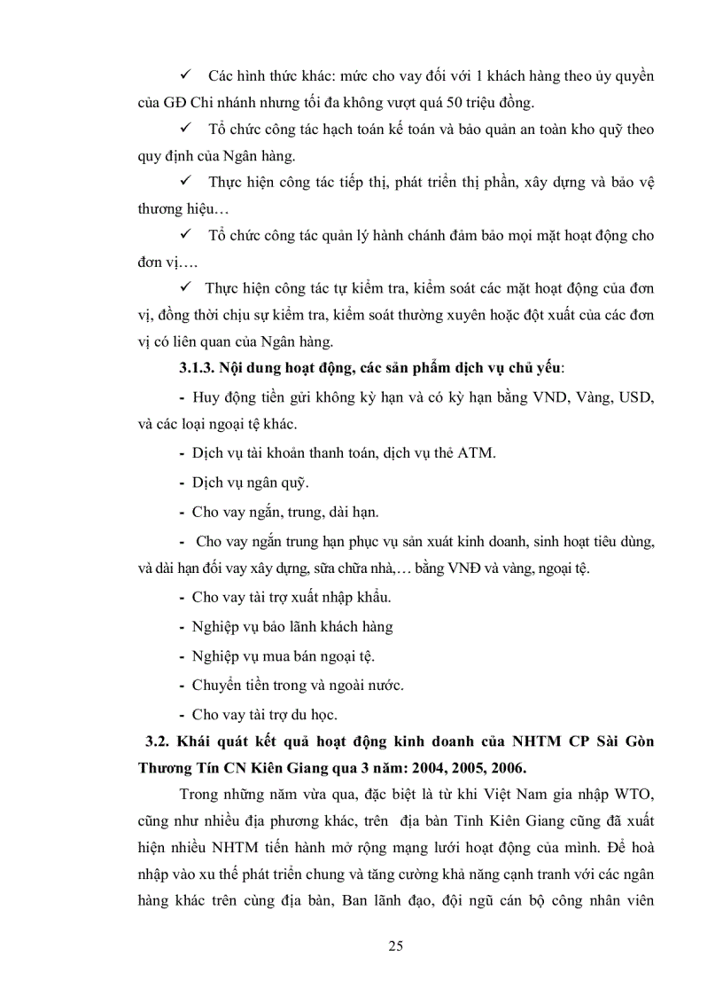 image for page Phân tích kết quả hoạt động kinh doanh của Ngân hàng thương mại cổ phần Sài Gòn Thương Tín Chi Nhánh Kiên Giang