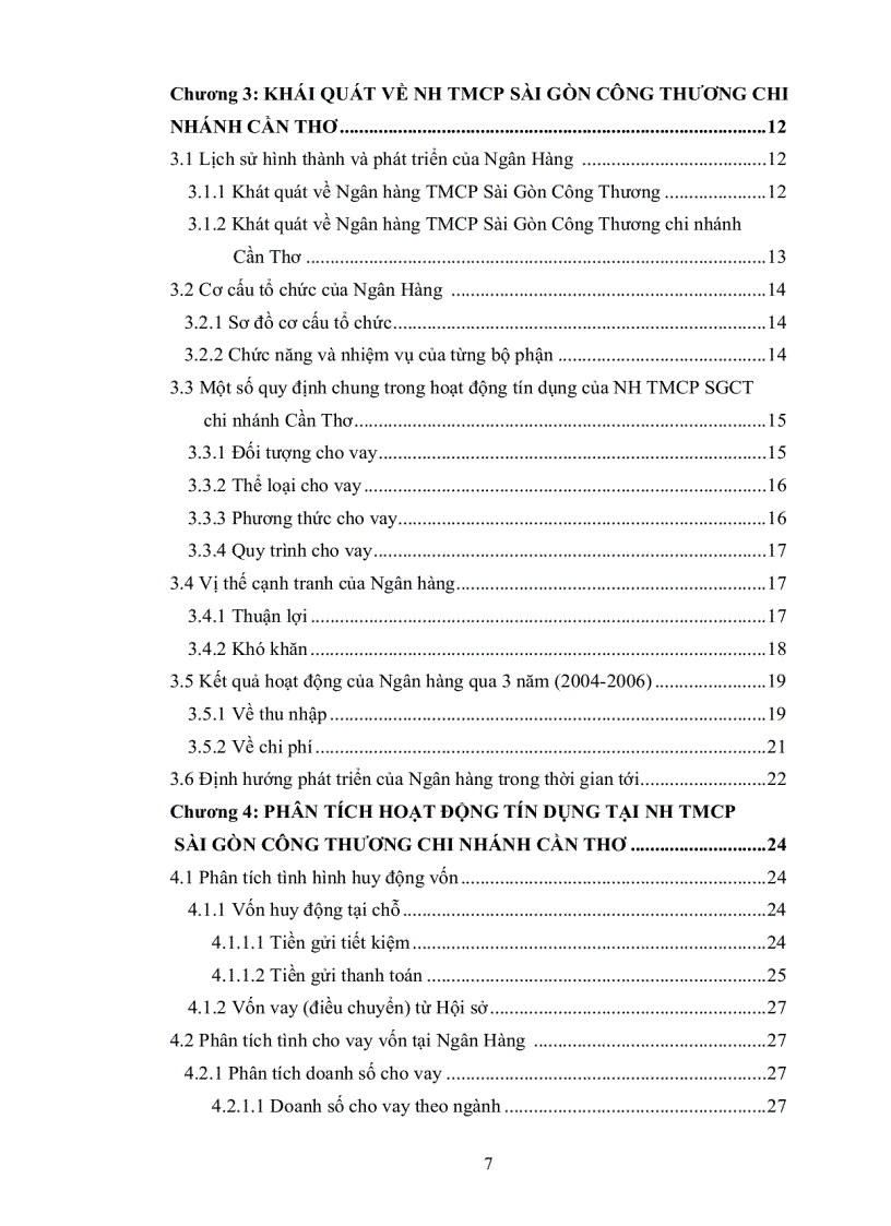 image for page Phân tích hoạt động tín dụng tại Ngân hàng Thương Mại Cổ Phần Sài Gòn Công Thương chi nhánh Cần Thơ