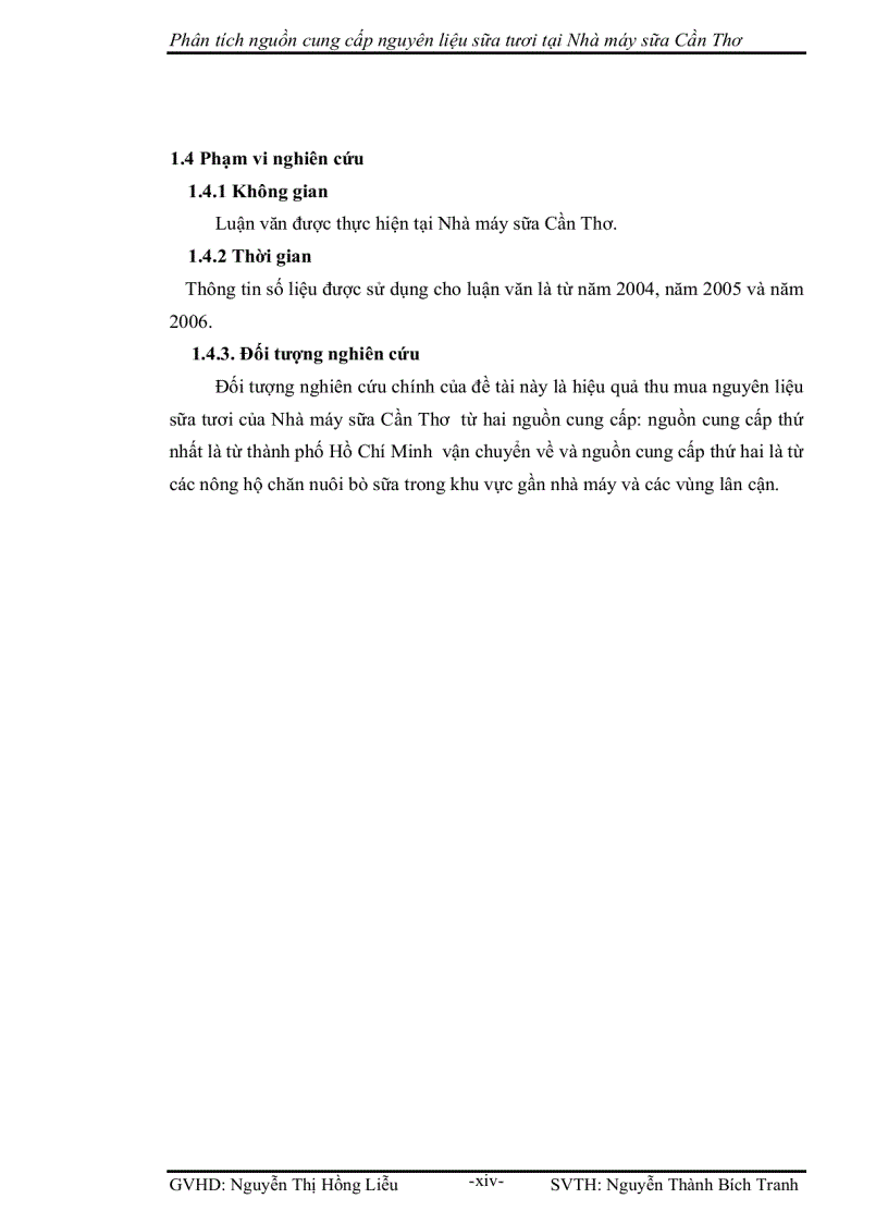 image for page Phân tích nguồn cung cấp nguyên liệu sữa tươi tại Nhà máy sữa Cần Thơ