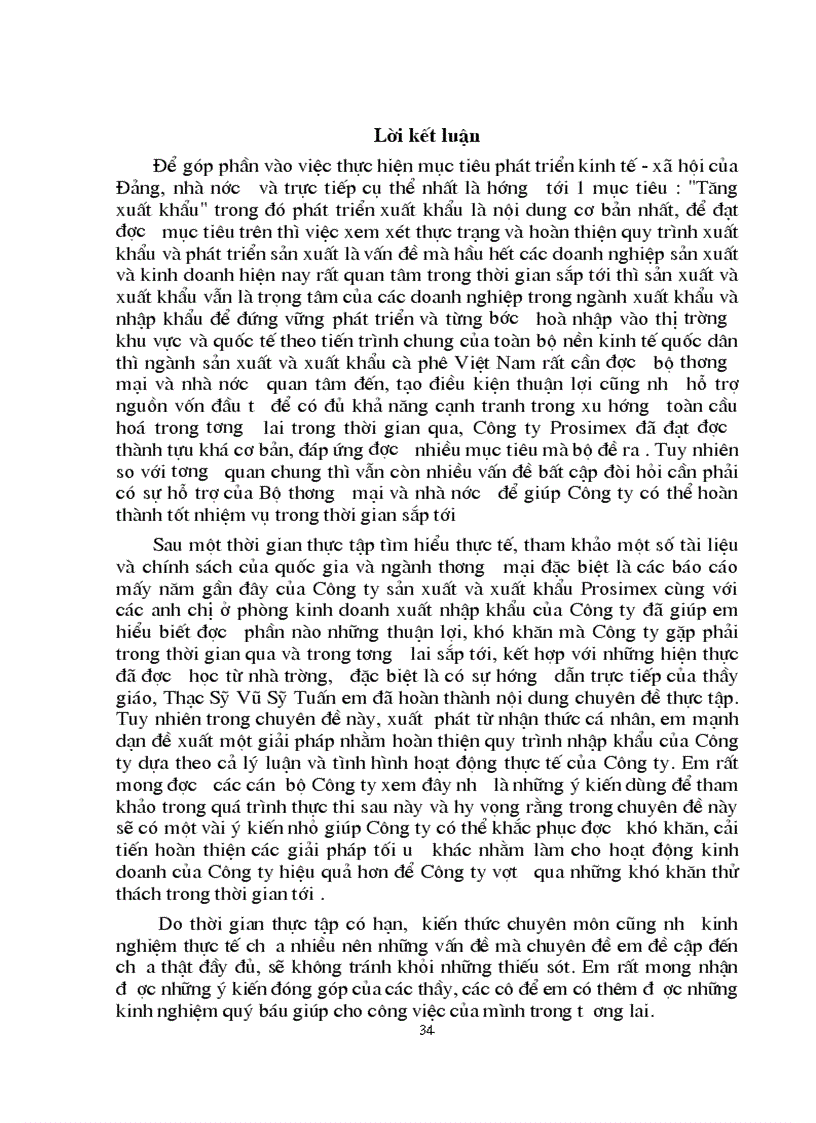 image for page Thực trạng và giải pháp nhằm nâng cao hiệu quả quy trình sản xuất và xuất khẩu tại công ty sản xuất và xuất khẩu prosimex