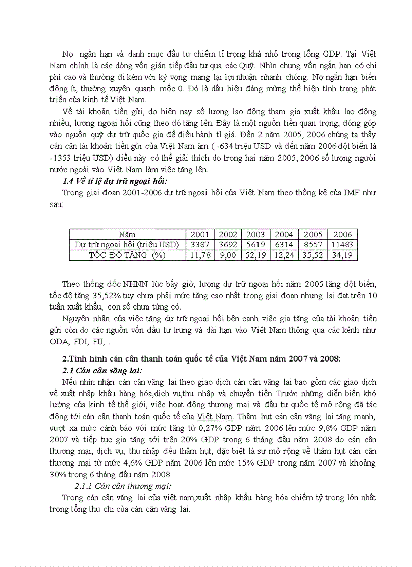 image for page Phân tích tình hình cán cân thanh toán quốc tế của việt nam giai đoạn 2001 đến nay