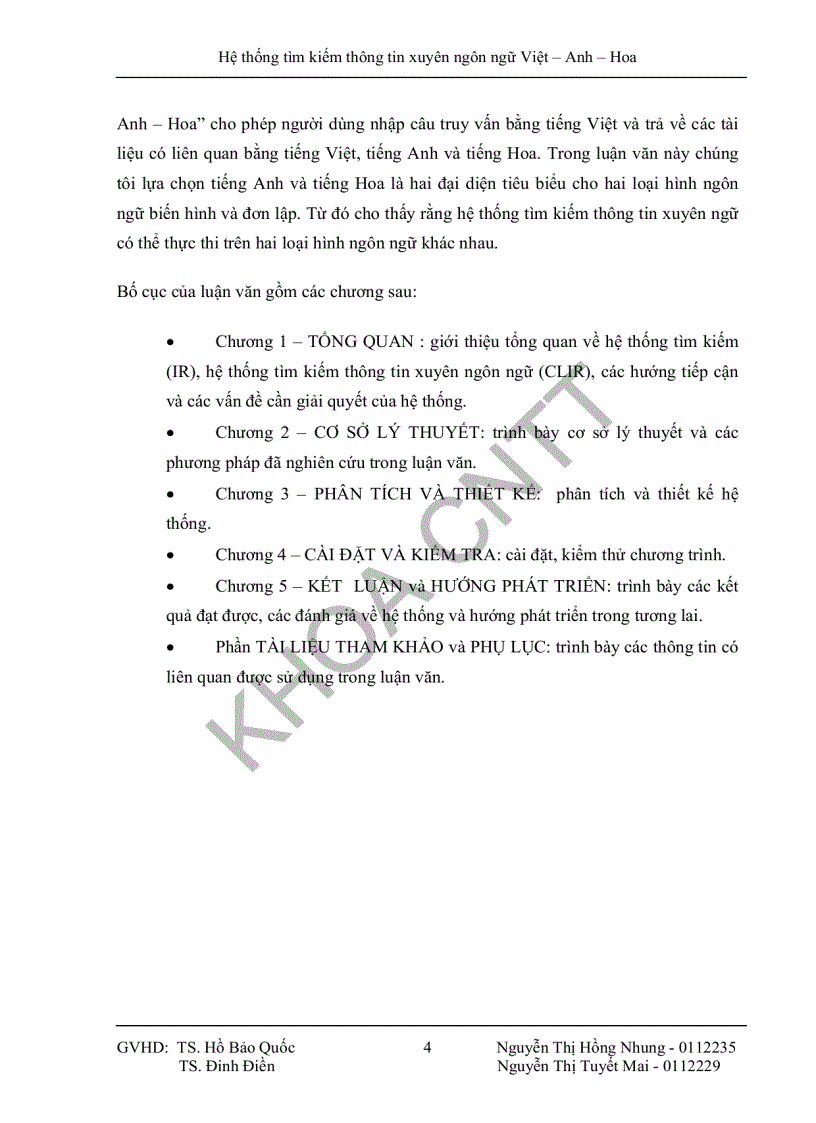 image for page Hệ thống tìm kiếm thông tin xuyên ngôn ngữ Việt Anh Hoa