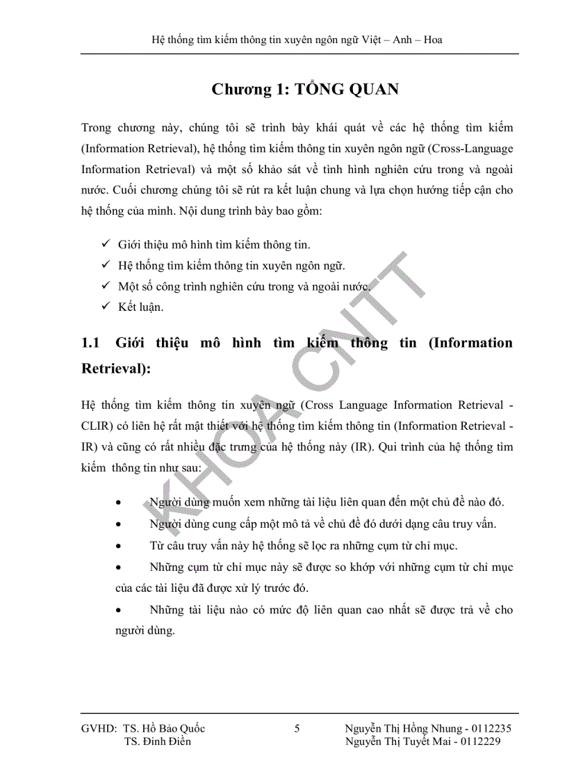 image for page Hệ thống tìm kiếm thông tin xuyên ngôn ngữ Việt Anh Hoa