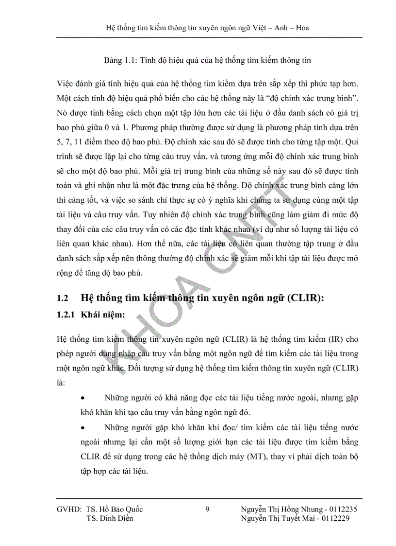 image for page Hệ thống tìm kiếm thông tin xuyên ngôn ngữ Việt Anh Hoa