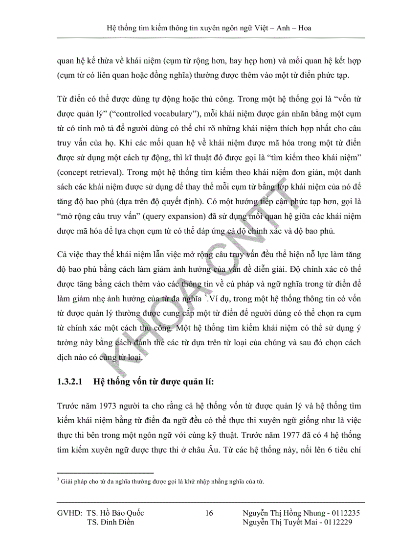 image for page Hệ thống tìm kiếm thông tin xuyên ngôn ngữ Việt Anh Hoa