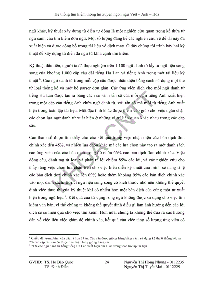 image for page Hệ thống tìm kiếm thông tin xuyên ngôn ngữ Việt Anh Hoa
