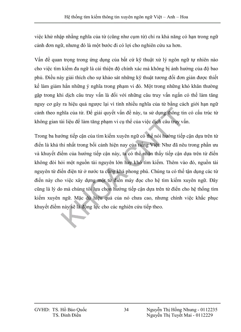 image for page Hệ thống tìm kiếm thông tin xuyên ngôn ngữ Việt Anh Hoa
