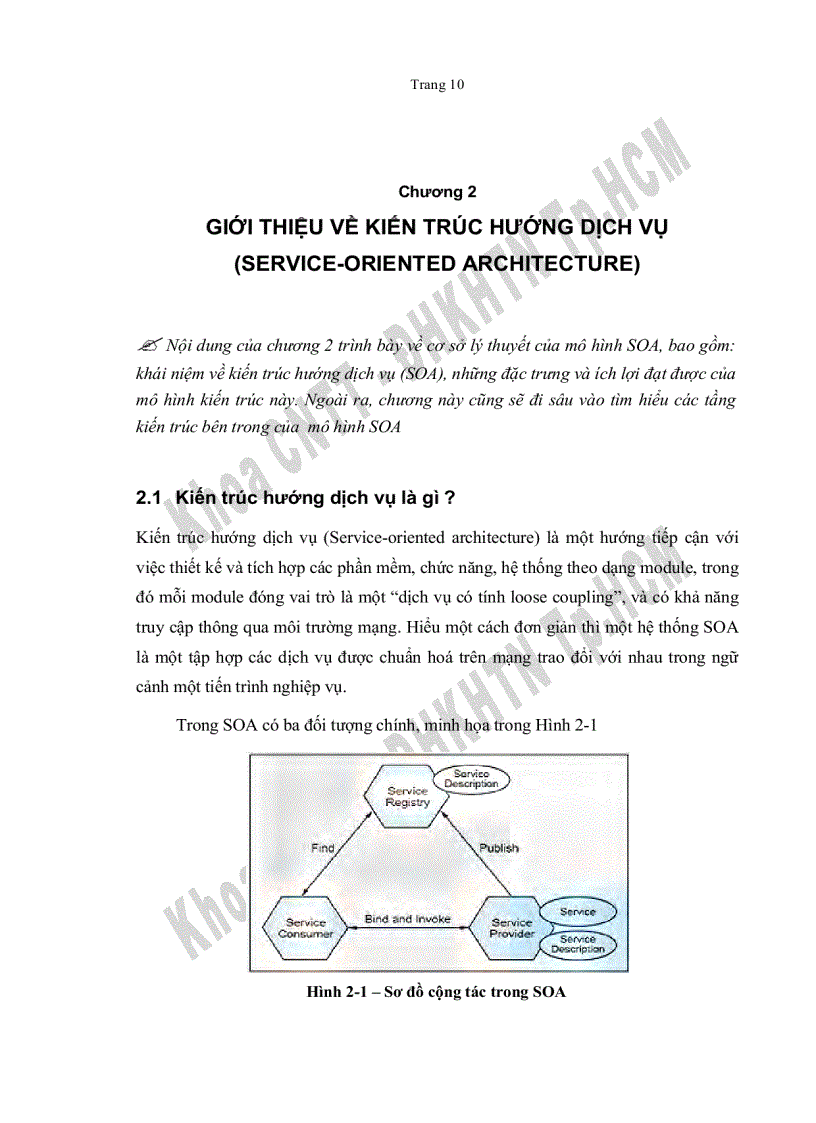 image for page Nghiên cứu kiến trúc hướng dịch vụ service oriented architecture và ứng dụng