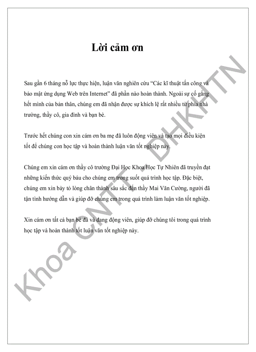 image for page Nghiên cứu một số vấn đề về bảo mật ứng dụng web trên internet