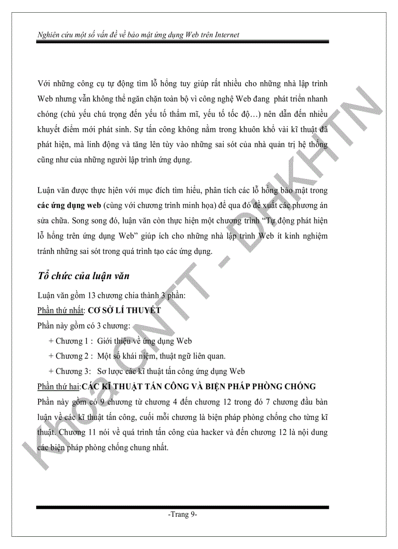 image for page Nghiên cứu một số vấn đề về bảo mật ứng dụng web trên internet