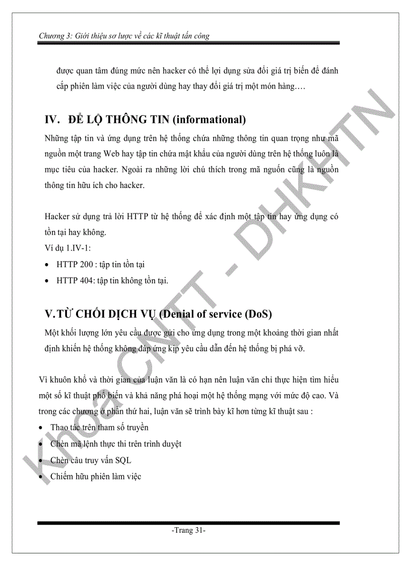 image for page Nghiên cứu một số vấn đề về bảo mật ứng dụng web trên internet