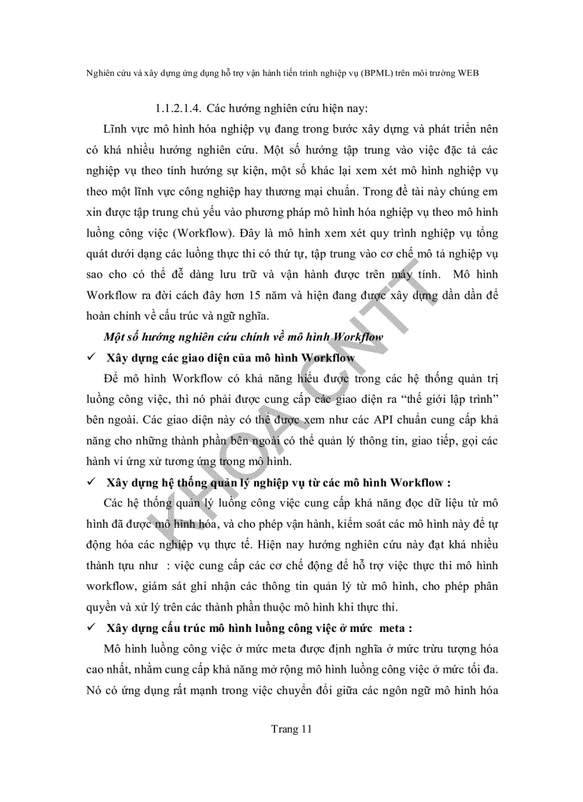 image for page Nghiên cứu và xây dựng ứng dụng hỗ trợ vận hành tiến trình nghiệp vụ BPML trên môi trườngWEB