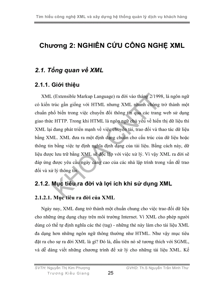 image for page Tìm hiểu công nghệ XML và xây dựng hệ thống quản lý dịch vụ khách hàng