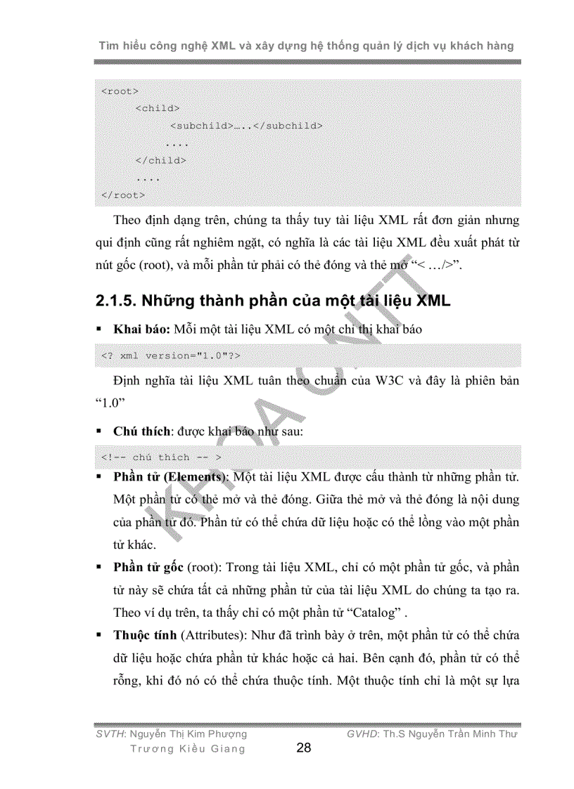 image for page Tìm hiểu công nghệ XML và xây dựng hệ thống quản lý dịch vụ khách hàng