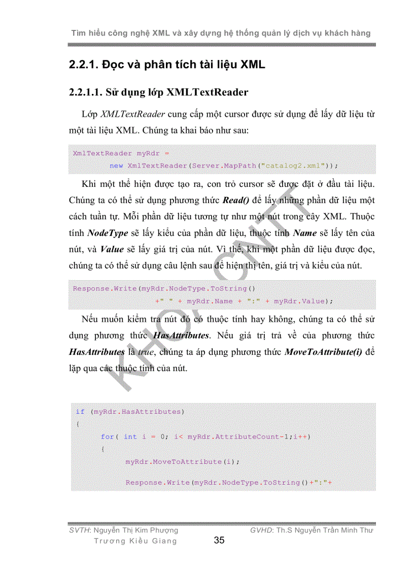 image for page Tìm hiểu công nghệ XML và xây dựng hệ thống quản lý dịch vụ khách hàng