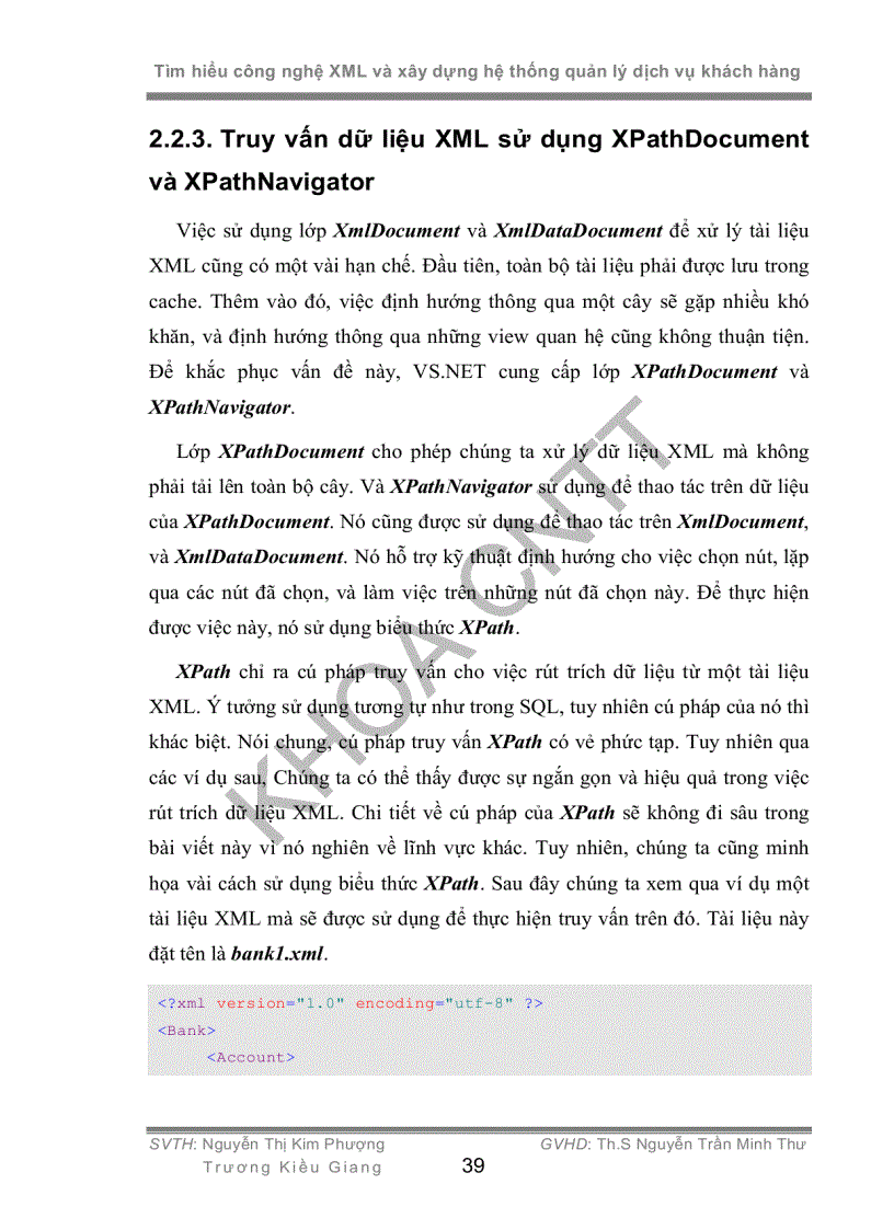 image for page Tìm hiểu công nghệ XML và xây dựng hệ thống quản lý dịch vụ khách hàng