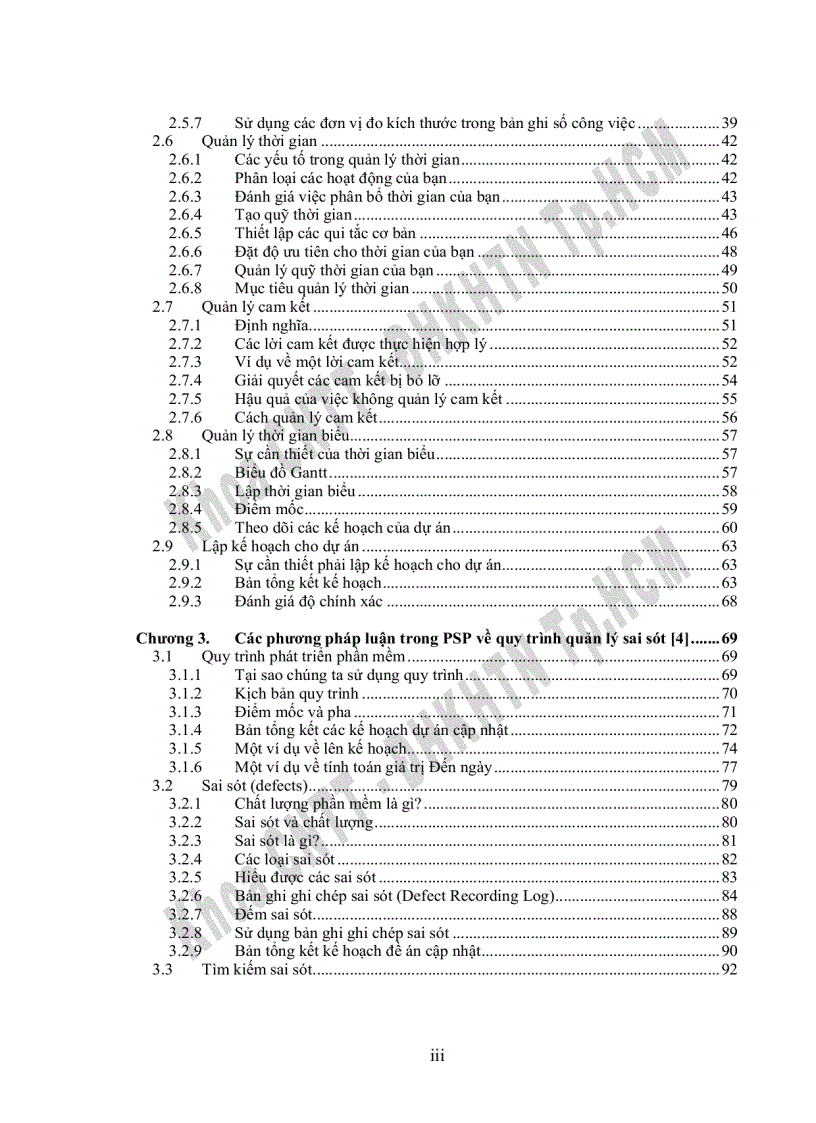 image for page Các phương pháp luận trong PSP về quy trình quản lý sai sót