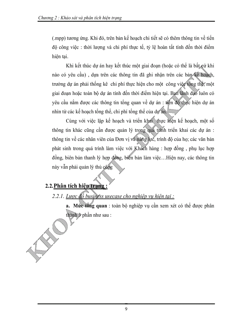 image for page Xây dựng công cụ hỗ trợ quản lý quá trình phát triển dự án phần mềm gắn kết với hệ thống phần mềm microsoft office project