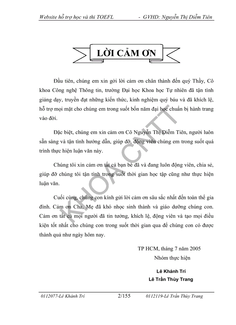 image for page Xây dựng website hỗ trợ học và thi toefl