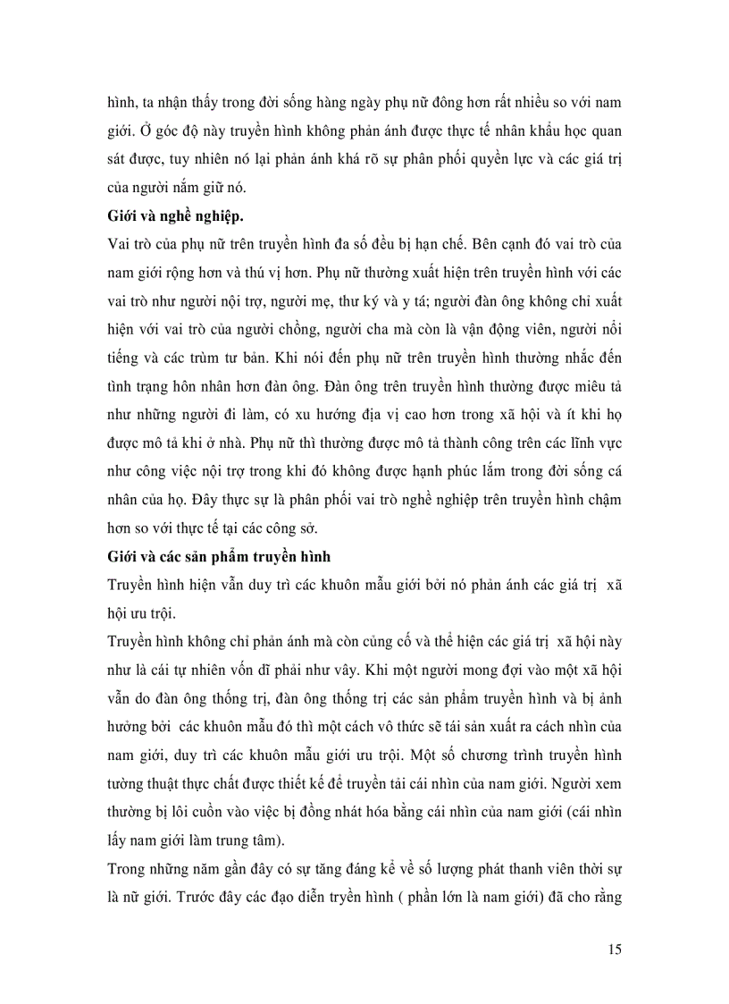 image for page Xã hội hóa vai trò giới trên một số phương tiện truyền thông đại chúng