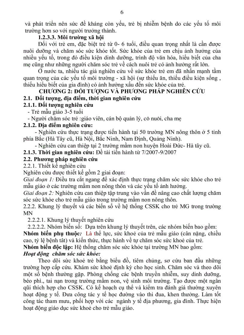 image for page Chăm sóc sức khoẻ trẻ mẫu giáo trong trường mầm non và đề xuất giải pháp can thiệp