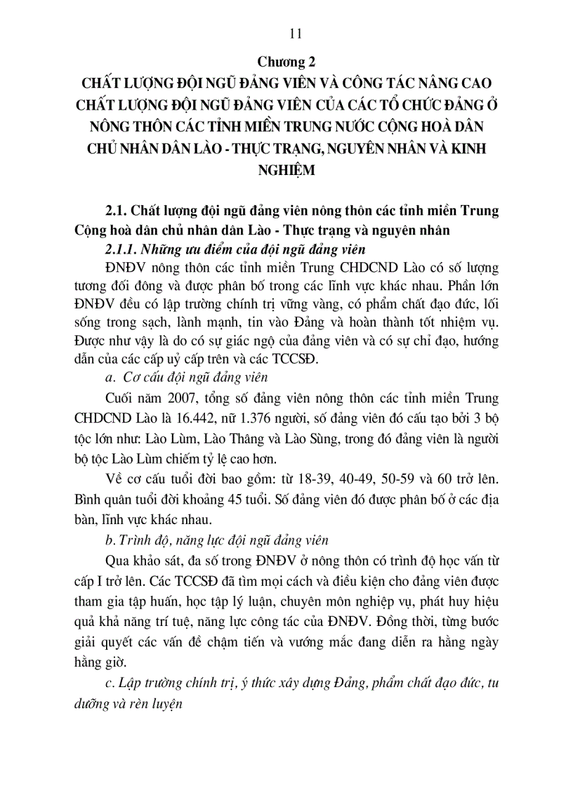 image for page Chất lượng đội ngũ đảng viên ở nông thôn các tỉnh miền Trung nước Cộng hoà Dân chủ Nhân dân Lào trong giai đoạn hiện nay
