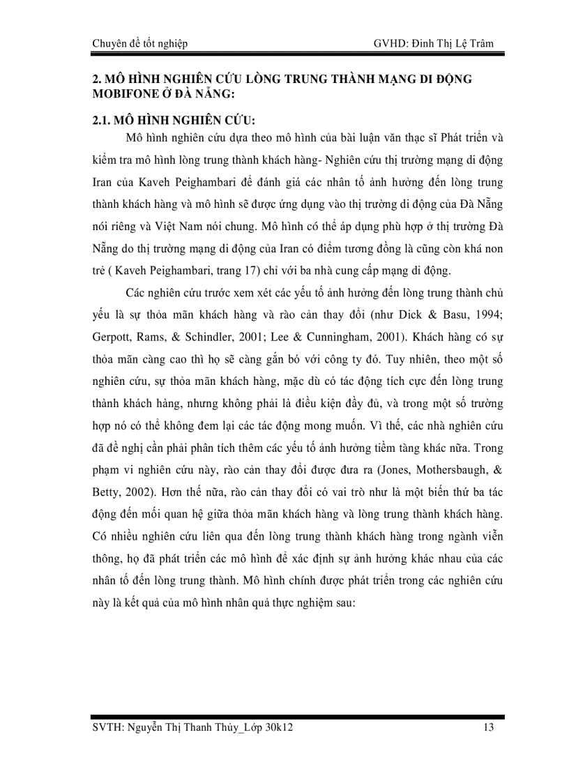 image for page Nghiên cứu các nhân tố ảnh hưởng đến lòng trung thành của khách hàng trên thị trường mạng di động