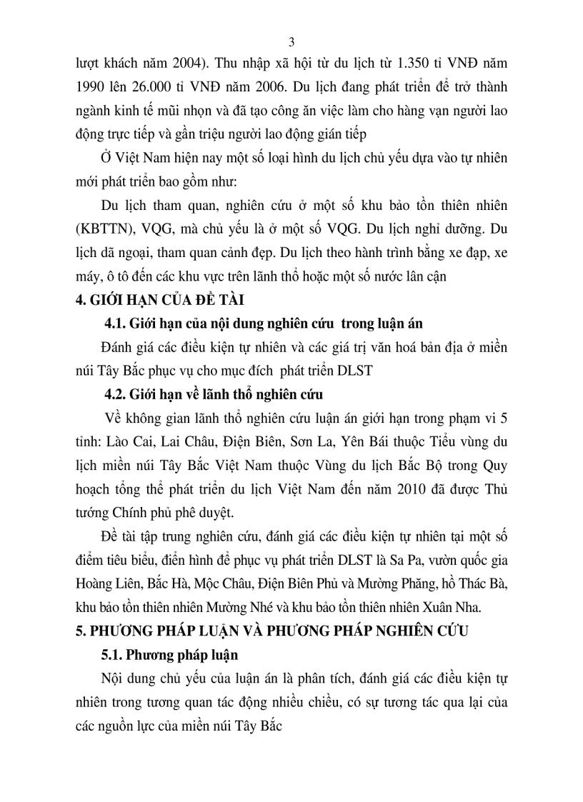 image for page Đánh giá điều kiện tự nhiên để phát triển du lịch sinh thái ở tiểu vùng du lịch miền núi Tây Bắc Việt Nam