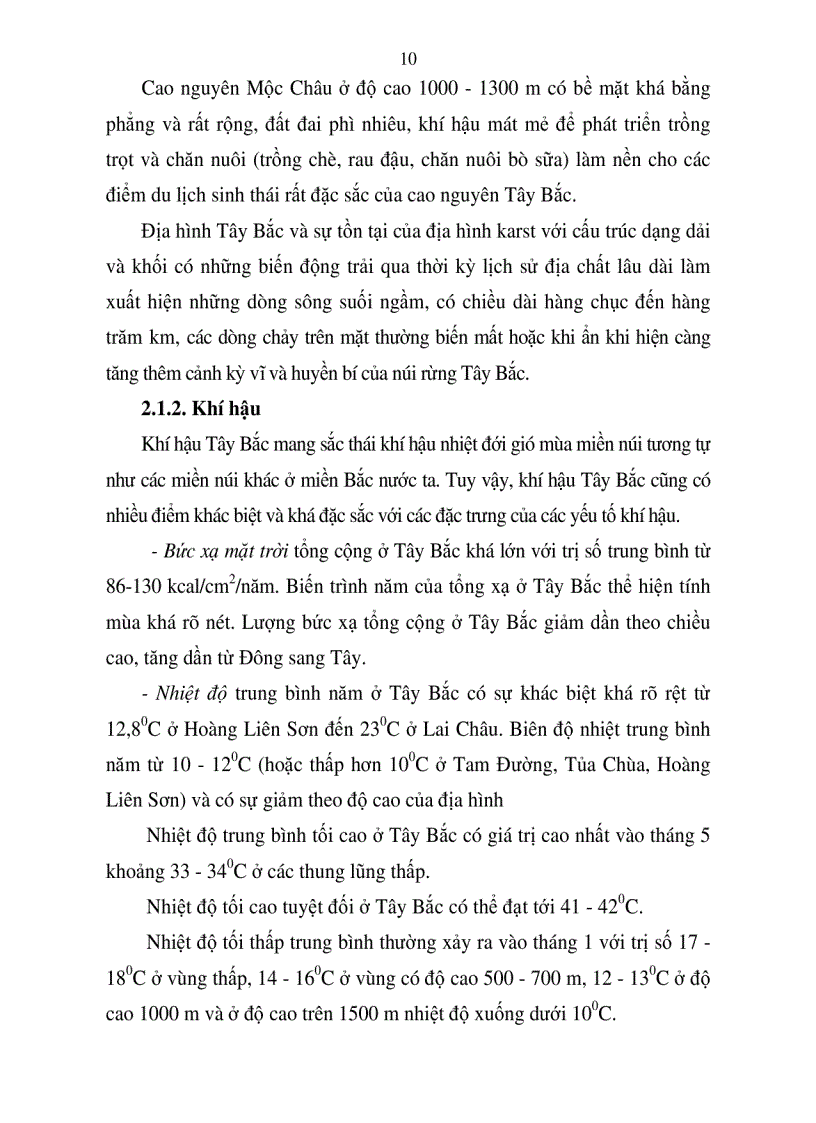 image for page Đánh giá điều kiện tự nhiên để phát triển du lịch sinh thái ở tiểu vùng du lịch miền núi Tây Bắc Việt Nam