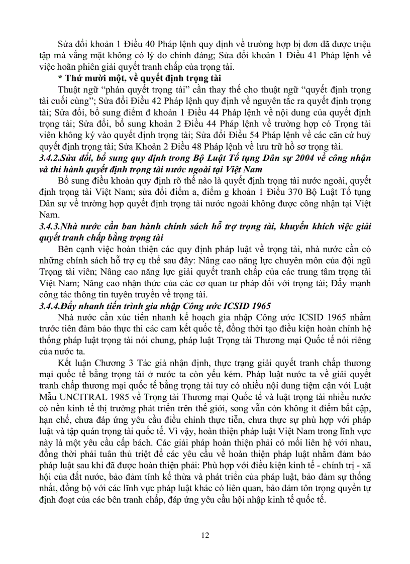 image for page Giải quyết tranh chấp thương mại quốc tế bằng trọng tài ở Việt Nam trong điều kiện hội nhập kinh tế quốc tế