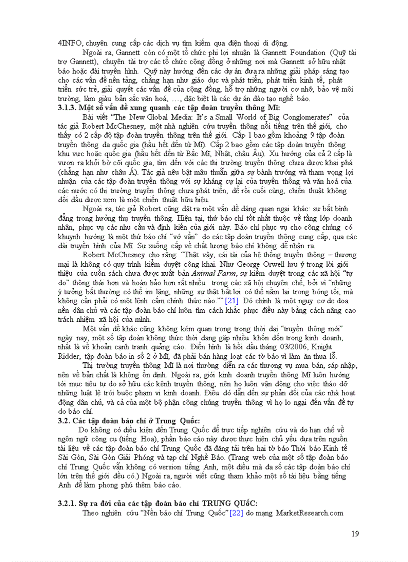 image for page Tìm hiểu một số tập đoàn báo chí trên thế giới và chủ trương hình thành tập đoàn báo chí ở VN