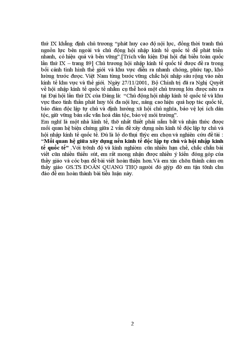 image for page Mối quan hệ giữa xây dựng nền kinh tế độc lập tự chủ và hội nhập kinh tế quốc tế