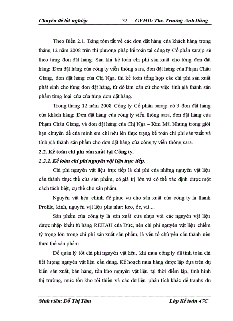 image for page Hoàn thiện kế toán chi phí sản xuất và tính giá thành sản phẩm tại công ty cổ phần SaraJP