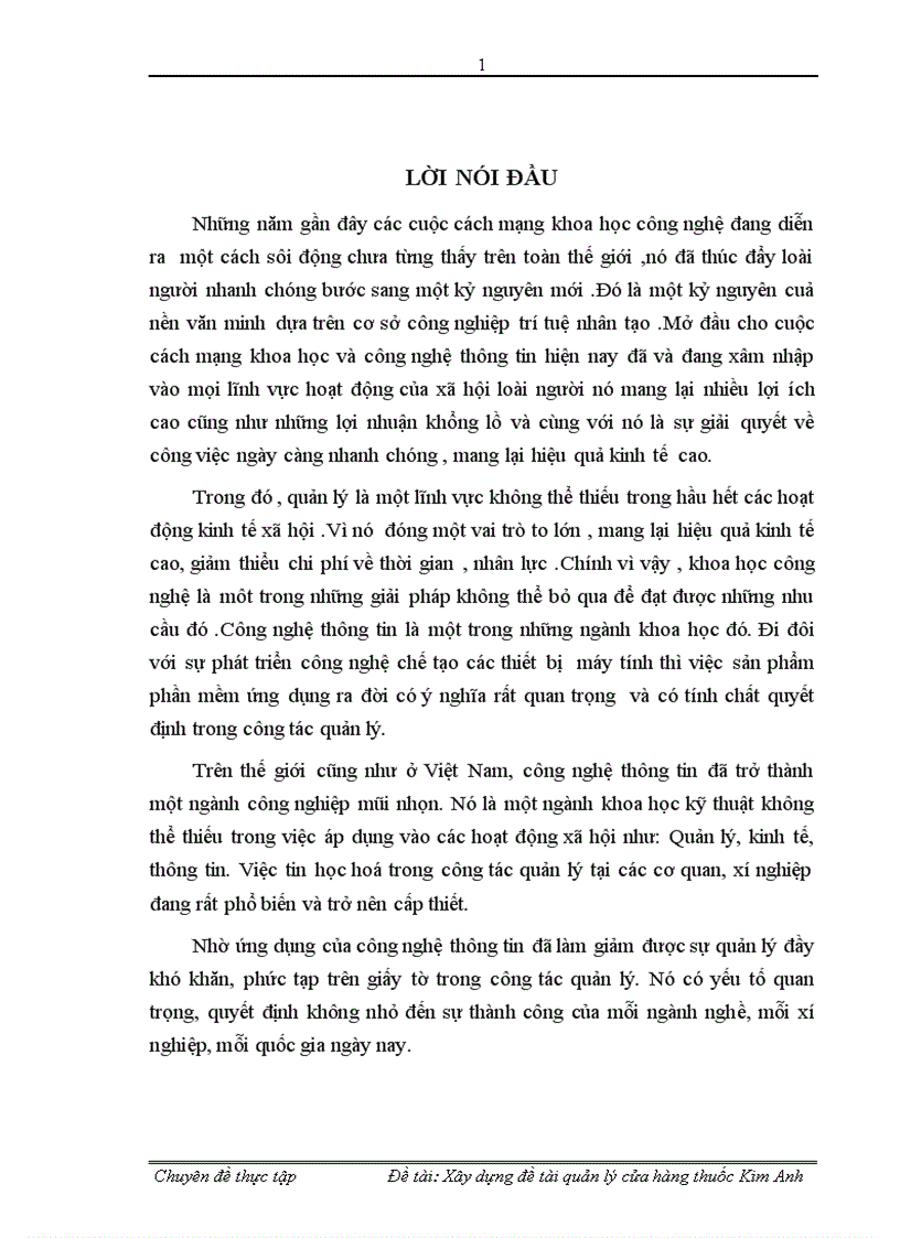 image for page Xây dựng chương trình quản lý cửa hàng thuốc Kim Anh