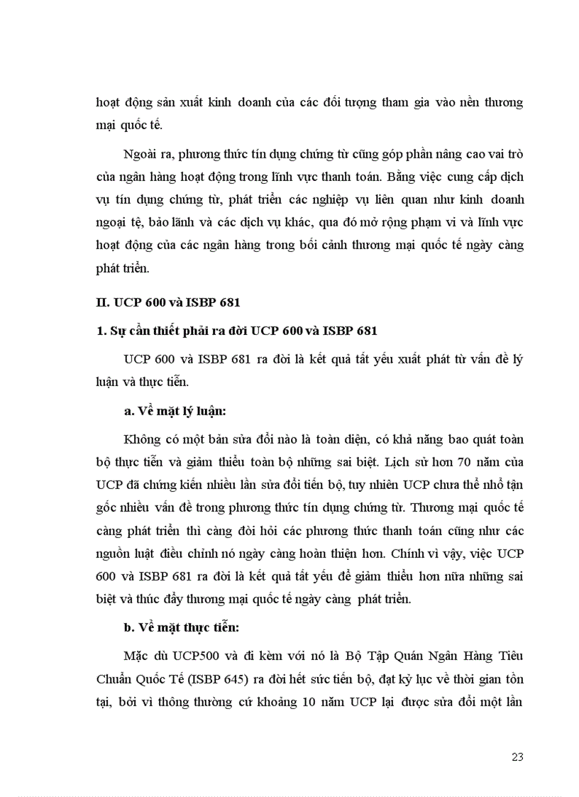 image for page Ứng dụng thực tế của UCP 600 và ISBP 681 trong việc tạo lập và kiểm tra bộ chứng từ thanh toán theo phương thức tín dụng chứng từ tại một số ngân hàng thương mại